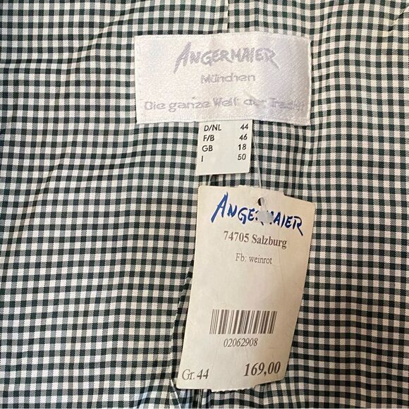 Angermaier Munchen Red Wine Oktoberfest Drindl Wool Jacket Sz EU 44 or US 14 NWT - Picture 7 of 11